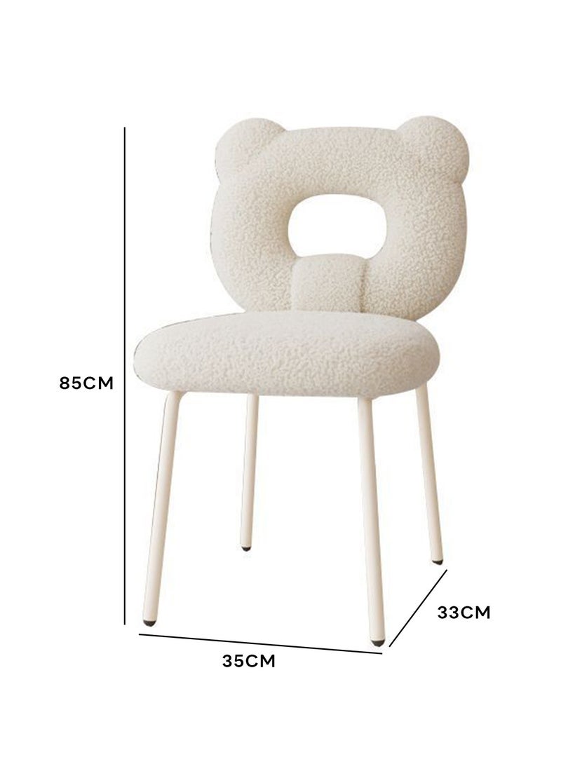 Sharpdo 2-Piece Light Luxury High-End Back Chair, Lambskin Cushion - Image 3