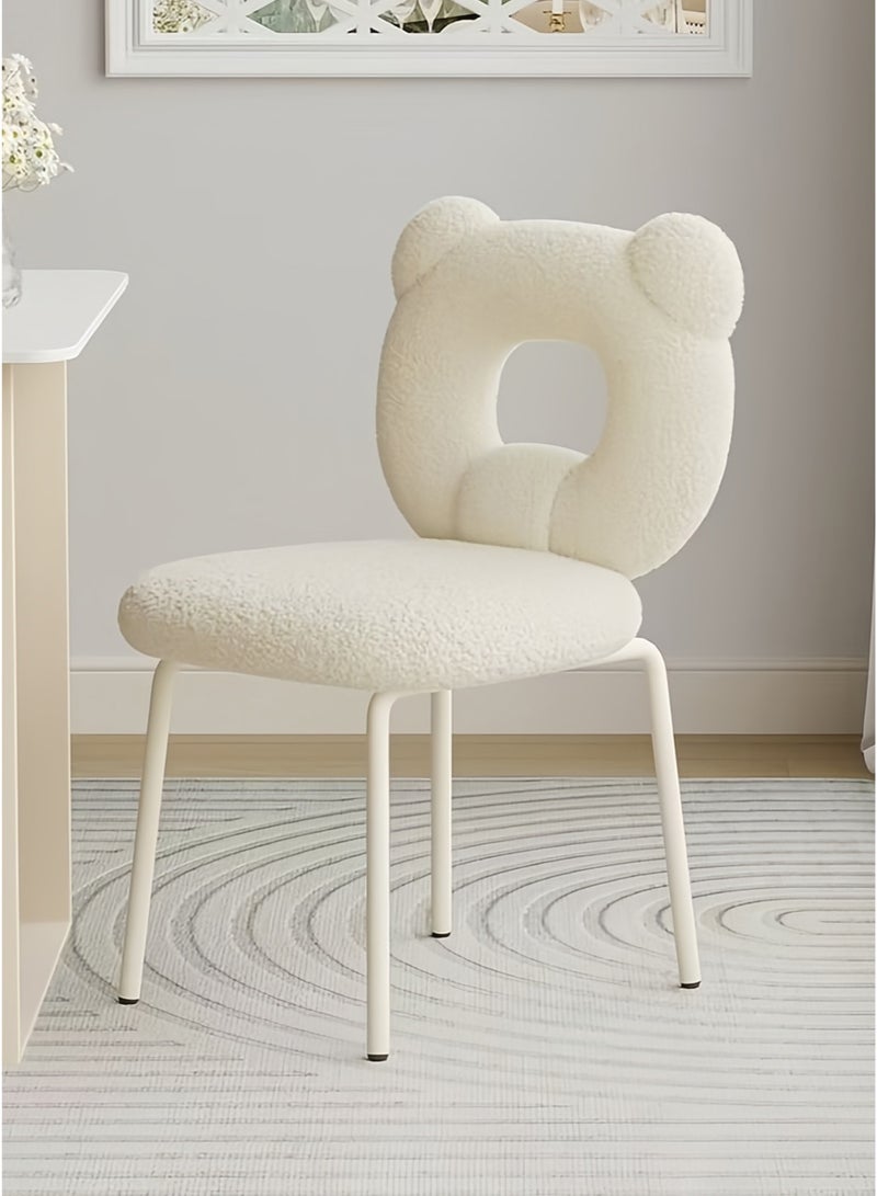 Sharpdo 2-Piece Light Luxury High-End Back Chair, Lambskin Cushion - Image 5