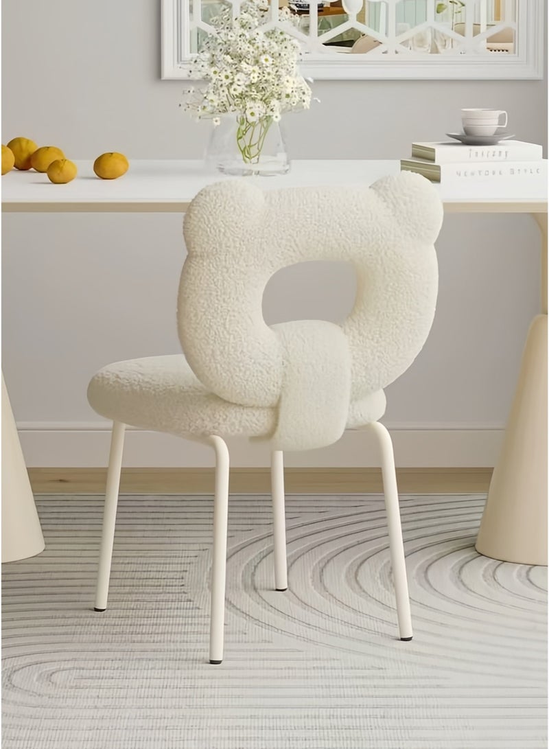 Sharpdo 2-Piece Light Luxury High-End Back Chair, Lambskin Cushion - Image 4