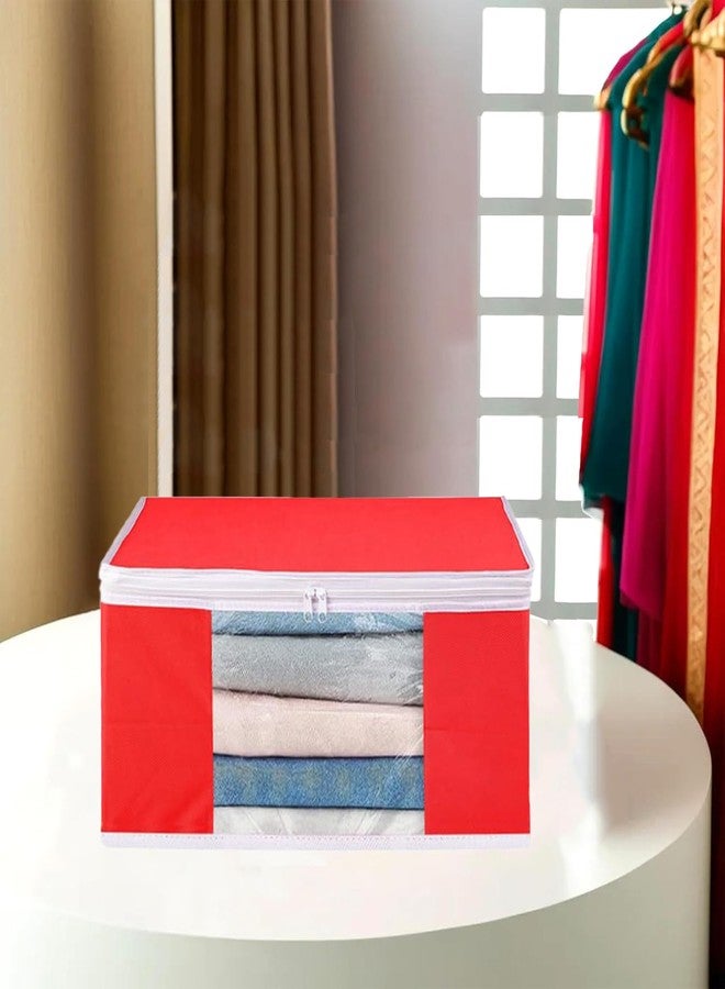 SHAPING FABRIC طقم غطاء ساري من قماش التشكيل، قطعة واحدة، منظم ملابس من قماش غير منسوج للخزانة مع نافذة شفافة وحقيبة تخزين ملابس بسحاب مزدوج، غطاء ملابس SF_XL_SC_CC_XPID1598426731598882 - Image 1
