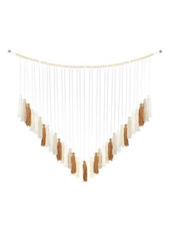Excefore Large Macrame Wall Hanging Boho Wall Decor with Wood Beads Woven Tapestry Colorful Tassel Garland Bohemian Macrame Wall Art Decor for Nursery Living Room Bedroom Kitchen Party (34 X 31in)  - Image 1