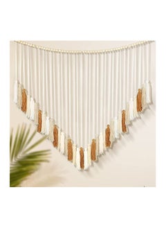 Excefore Large Macrame Wall Hanging Boho Wall Decor with Wood Beads Woven Tapestry Colorful Tassel Garland Bohemian Macrame Wall Art Decor for Nursery Living Room Bedroom Kitchen Party (34 X 31in)  - Image 5