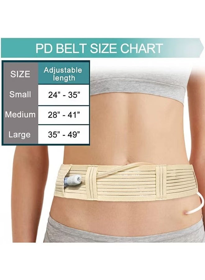 APPTRIN Elastic Abdominal Belt, Peritoneal Dialysis Special Abdominal Belt, Adjustable Dialysis Supplies Pipeline Fixation Belt, Catheter Care Protection Belt - Size L - Image 4