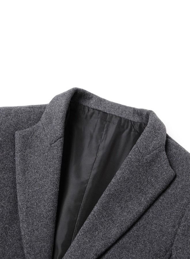 Button Detailed Coat Black - Image 2