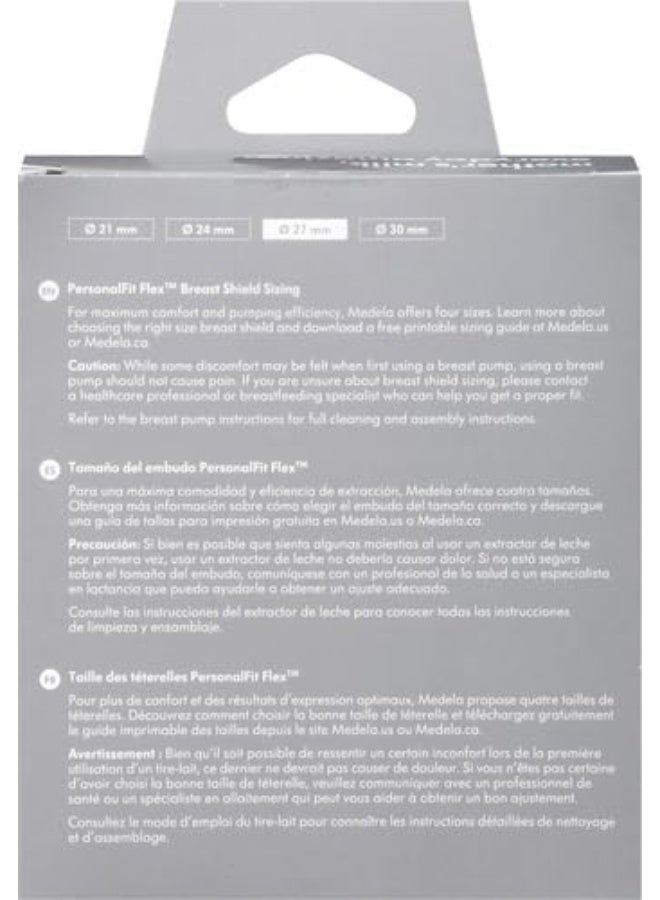 Medela درع الثدي Medela PersonalFit Flex، عبوة من 2 درع بحجم كبير 27 مم، مصنوعة بدون BPA، مصممة لتناسبك لراحة وكفاءة في الضخ - Image 3