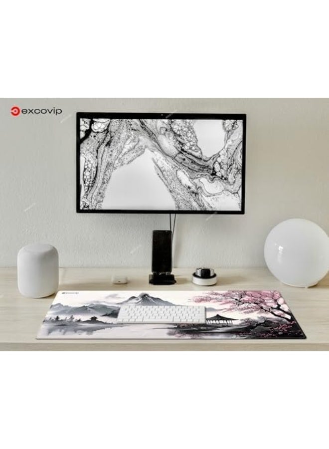 إكسوفيب ماوس باد الألعاب الكبير إكزوفيب باللون الوردي الياباني، مقاس 800×300 ملم، حواف مخيطة، سطح مقاوم للماء، قاعدة مطاطية مانعة للانزلاق - Image 2