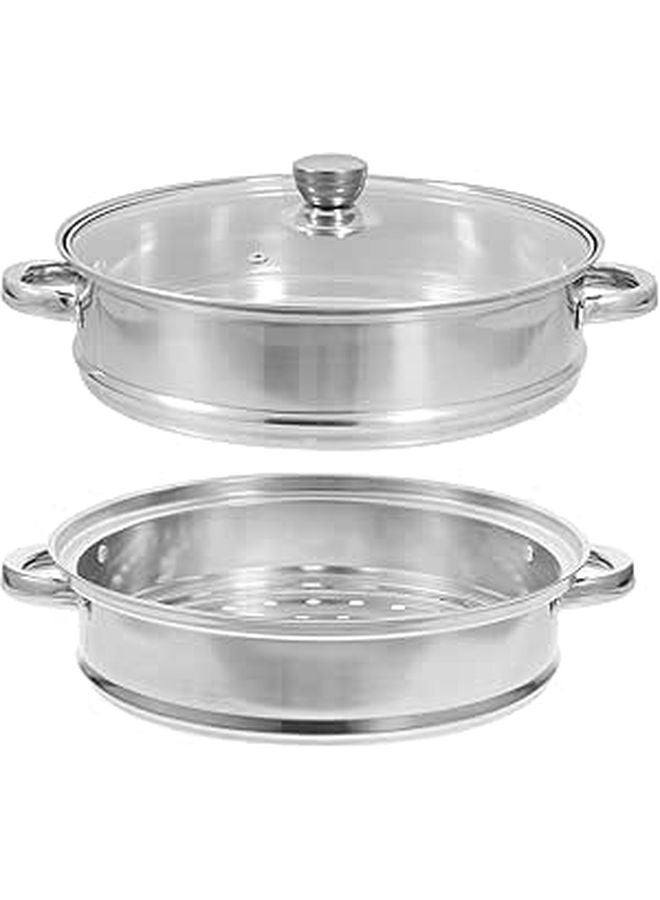 Double Layer Stainless Steel Steamer Pot For Vegetables Seafood Dumplings And Soups Kitchen Gadget - Image 1