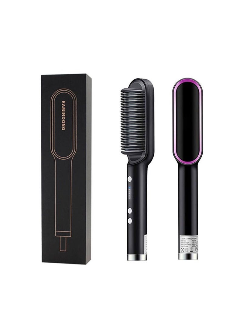 BLOOMING TIME Hair Straightening Comb Black - Image 1