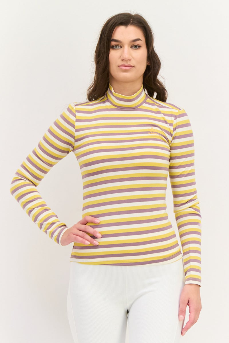 adidas Originals Women Sportswear Fit Long Sleeve Training Top, Yellow  - Image 1