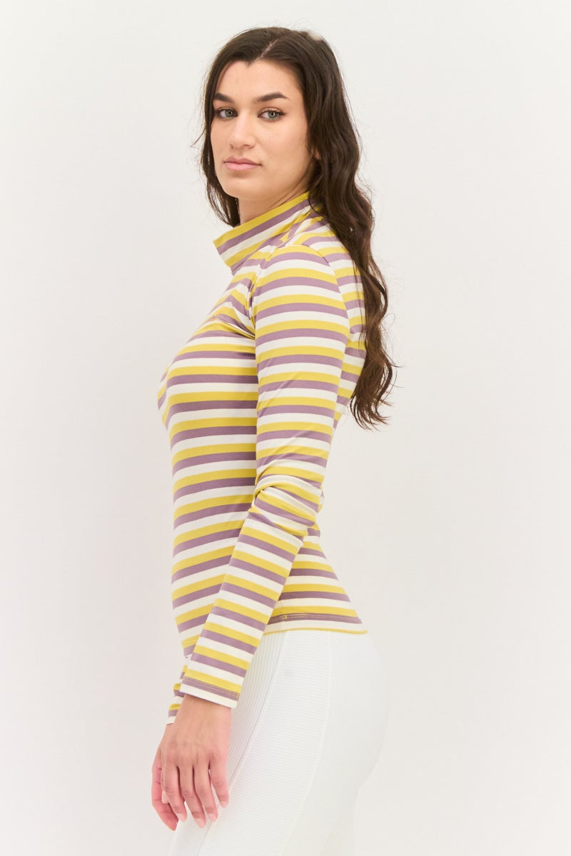 adidas Originals Women Sportswear Fit Long Sleeve Training Top, Yellow  - Image 2