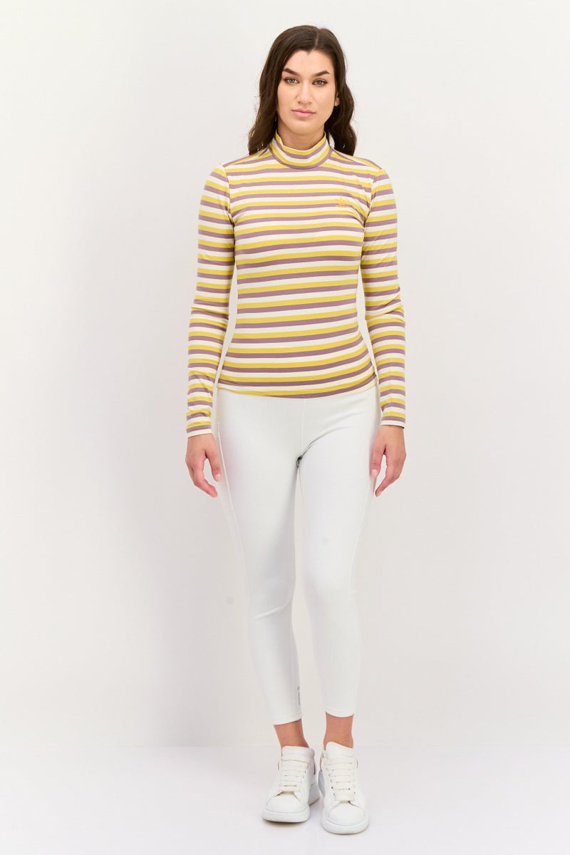 adidas Originals Women Sportswear Fit Long Sleeve Training Top, Yellow  - Image 3