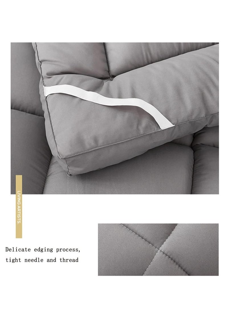 XiuWoo Portable Foldable Breathable Fluffy Ultra-Soft Ergonomic Memory Foam 3D Mattress Topper, Mattress Protector Fitted, Bed Mattress Pad, Floor Mattress, Sleeping Mattresses Pad (120*200cm)  - Image 4