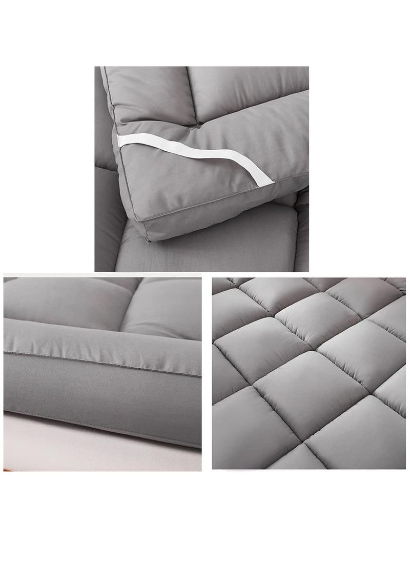 XiuWoo Portable Foldable Breathable Fluffy Ultra-Soft Ergonomic Memory Foam 3D Mattress Topper, Mattress Protector Fitted, Bed Mattress Pad, Floor Mattress, Sleeping Mattresses Pad (120*200cm)  - Image 3