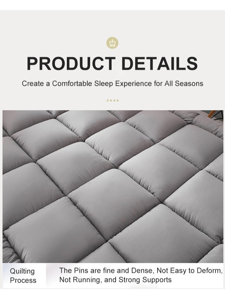 XiuWoo - Portable Foldable Breathable Fluffy Ultra-Soft Ergonomic Memory Foam 3D Mattress Topper, Mattress Protector Fitted, Bed Mattress Pad, Floor Mattress, Sleeping Mattresses Pad (120*200cm) - Image 1