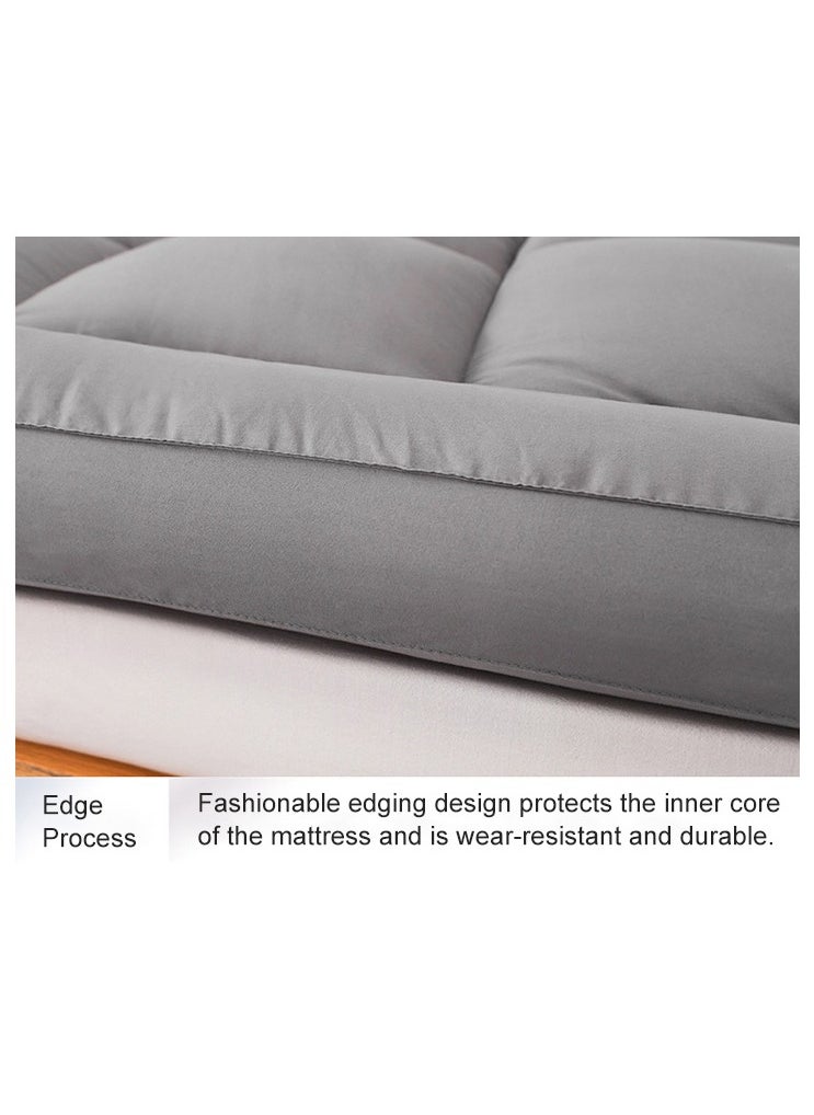 XiuWoo - Portable Foldable Breathable Fluffy Ultra-Soft Ergonomic Memory Foam 3D Mattress Topper, Mattress Protector Fitted, Bed Mattress Pad, Floor Mattress, Sleeping Mattresses Pad (120*200cm) - Image 1