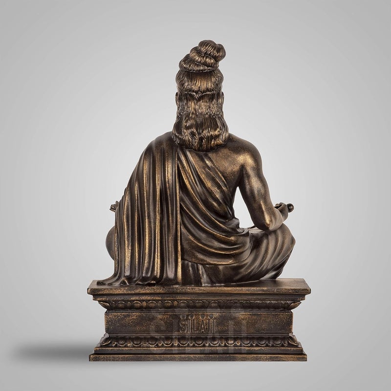 SILAII Thiruvalluvar Sculpture 9 Inch Antique Bronze Colour - Image 5