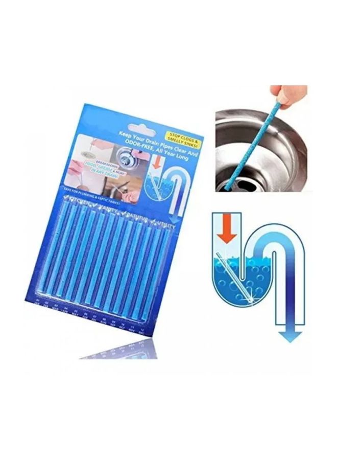 12-Piece Drain Cleaner Tool Set Blue 6.3inch - Image 3