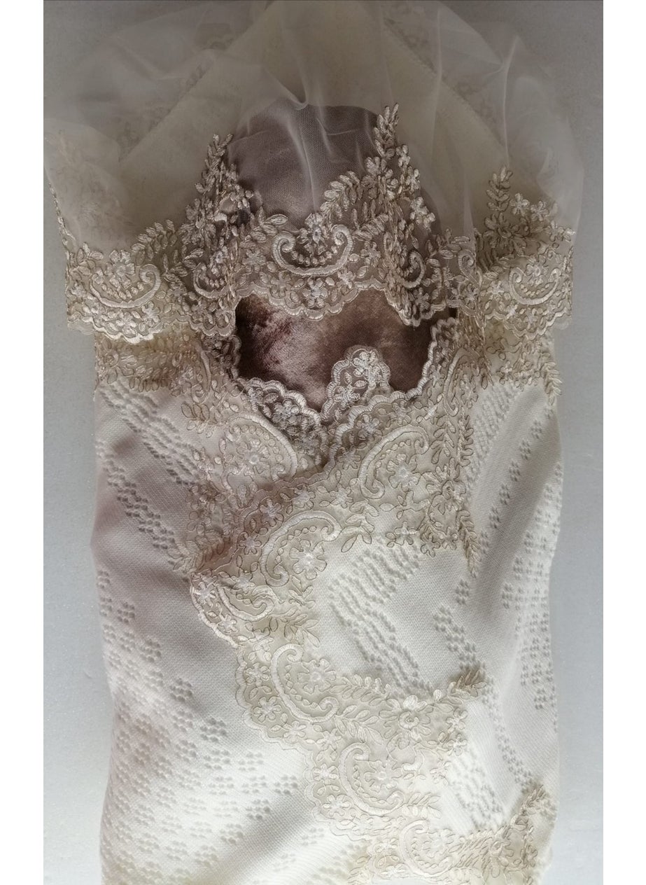 Lady Rio Baby Blanket, Mevlit Blanket, French Lace Baby Blanket, Veiled Baby Blanket  - Image 2