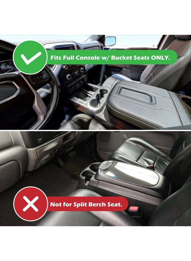 Center Console Organizer Tray Compatible With 2014-2018 Gmc Sierra Accessories  2015-2020 Yukon Chevy Tahoe Silverado Suburban Armrest Storage Box Replaces 22817343 Black - Image 3