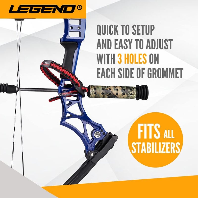 Legend 550 Paracord Bow Wrist Sling - Compound Bow Stabilizer & Hand Loop Carrier for Bow Hunting - Adjustable Wrist Strap with Durable Leather Yoke, Strong Metal Grommets - Archery Accessories & Gear - Image 5