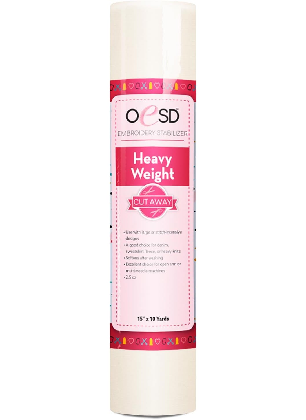 OESD OESD Heavy Weight Cut Away Embroidery Stabilizer 15 x 10 Yd Roll  - Image 1
