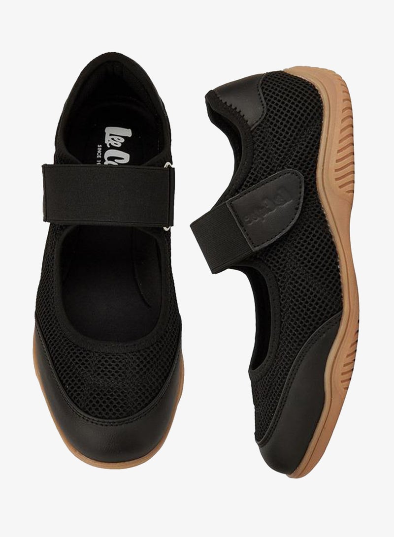 Lee Cooper Women's Textured Sneakers with Hook and Loop Closure - Image 2