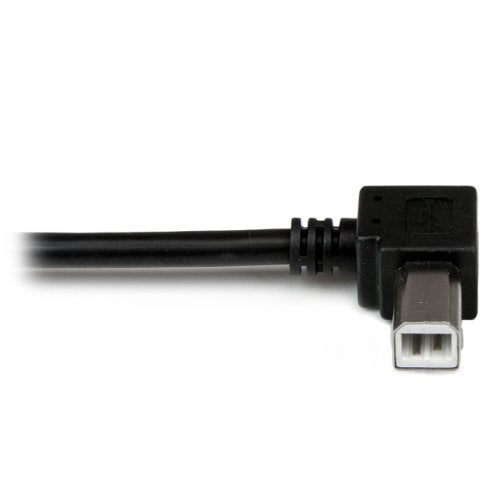 StarTech.com 1m USB 2.0 A to Left Angle B Cable Cord - 1 m USB Printer Cable - Left Angle USB B Cable - 1x USB A (M), 1x USB B (M) (USBAB1ML),Black - Image 5
