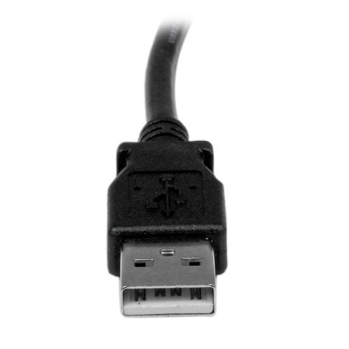 StarTech.com 1m USB 2.0 A to Left Angle B Cable Cord - 1 m USB Printer Cable - Left Angle USB B Cable - 1x USB A (M), 1x USB B (M) (USBAB1ML),Black - Image 3
