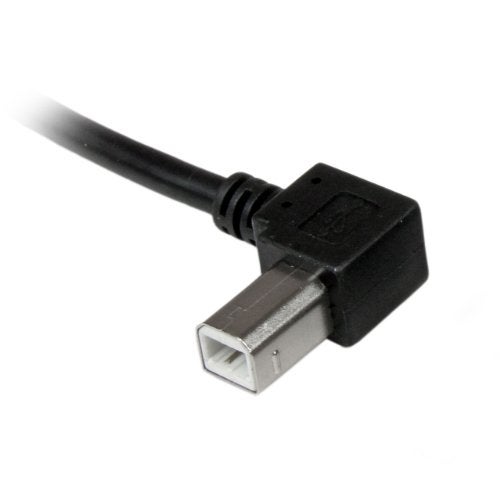 StarTech.com 1m USB 2.0 A to Left Angle B Cable Cord - 1 m USB Printer Cable - Left Angle USB B Cable - 1x USB A (M), 1x USB B (M) (USBAB1ML),Black - Image 4