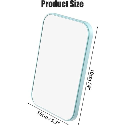 Mockery Desktop Foldable Makeup Mirror, Dressing Desk Bedroom Hd Square Travel Portable Mirror For Girl Women (Blue, 5.7X4 Inch) - Plastic, Tabletop Mount - Image 4