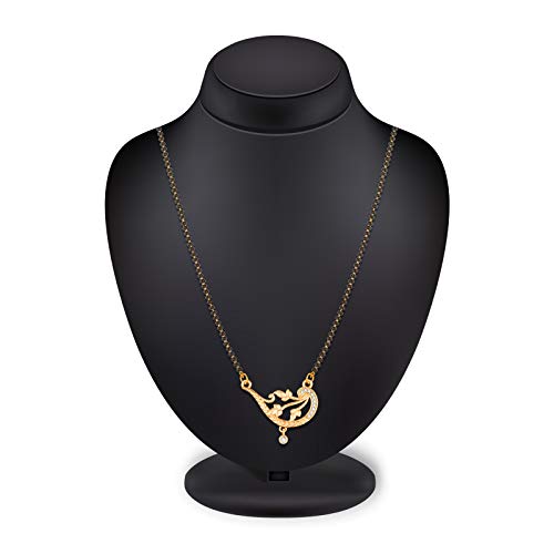 Bevogue Stylish Combo Mangalsutra Set for Women | Black Beads Design | Brass with Gold Plating | Trending Use Jewellery | Latest Traditional Look | Ideal Gift for Her | 3 Mangalsutra and 1 Pair of Earrings (MS2949) - Image 5