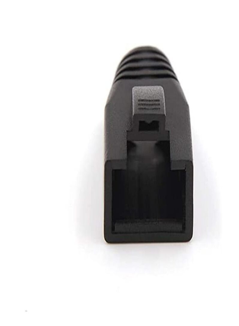 DKURVE® 30-Pack Soft Plastic Cat6A/Cat7  Connector With  Boots (Black) - Image 2