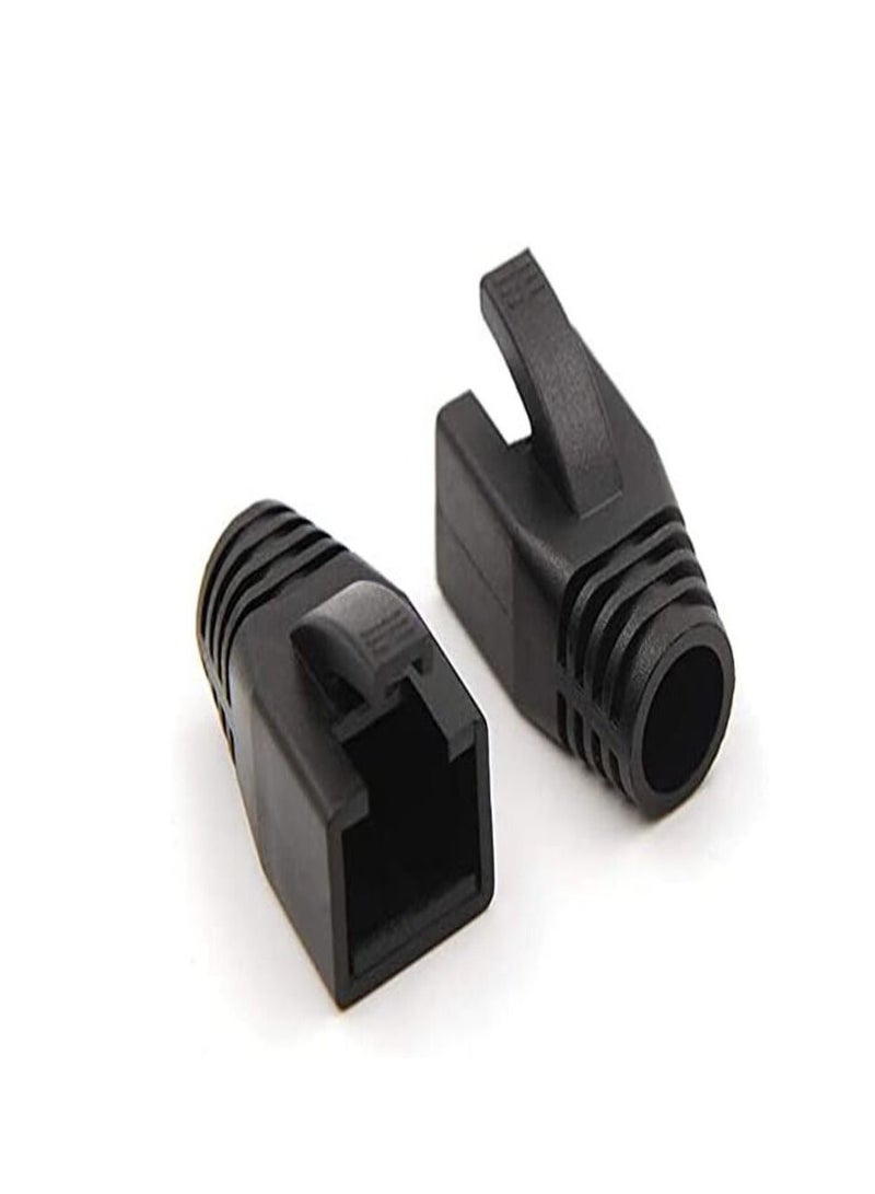 DKURVE® 30-Pack Soft Plastic Cat6A/Cat7  Connector With  Boots (Black) - Image 3