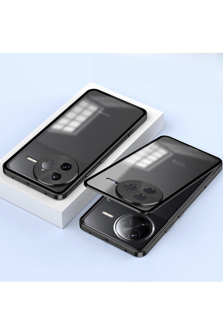 عام "غطاء واقي بإطار معدني متوافق مع Xiaomi POCO F7 Pro - لوح خلفي ماتي مع مشبك مرن ولوح خلفي من PC بإطار معدني، غطاء مقاوم للصدمات والسقوط." - Image 1