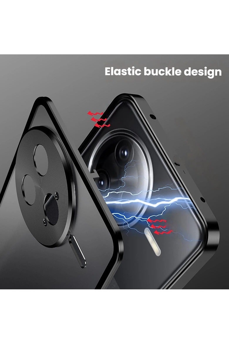 عام "غطاء واقي بإطار معدني متوافق مع Xiaomi POCO F7 Pro - لوح خلفي ماتي مع مشبك مرن ولوح خلفي من PC بإطار معدني، غطاء مقاوم للصدمات والسقوط." - Image 4