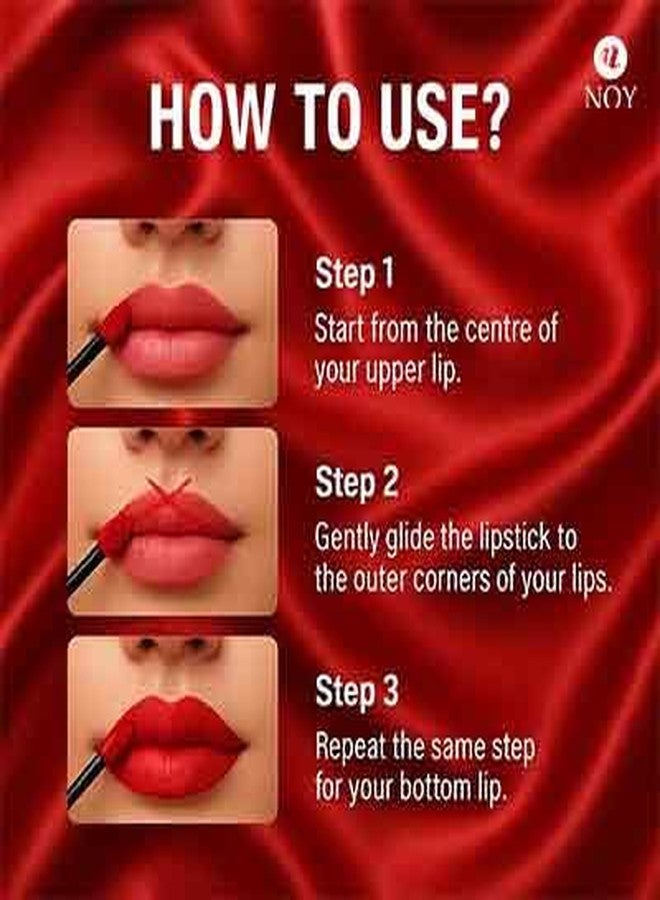 NOY Liquid Matte Lipstick Combo True Matte Lightweight Wear Liquid Lipstick Peach, BABY PINK Pack of 2 - Image 4