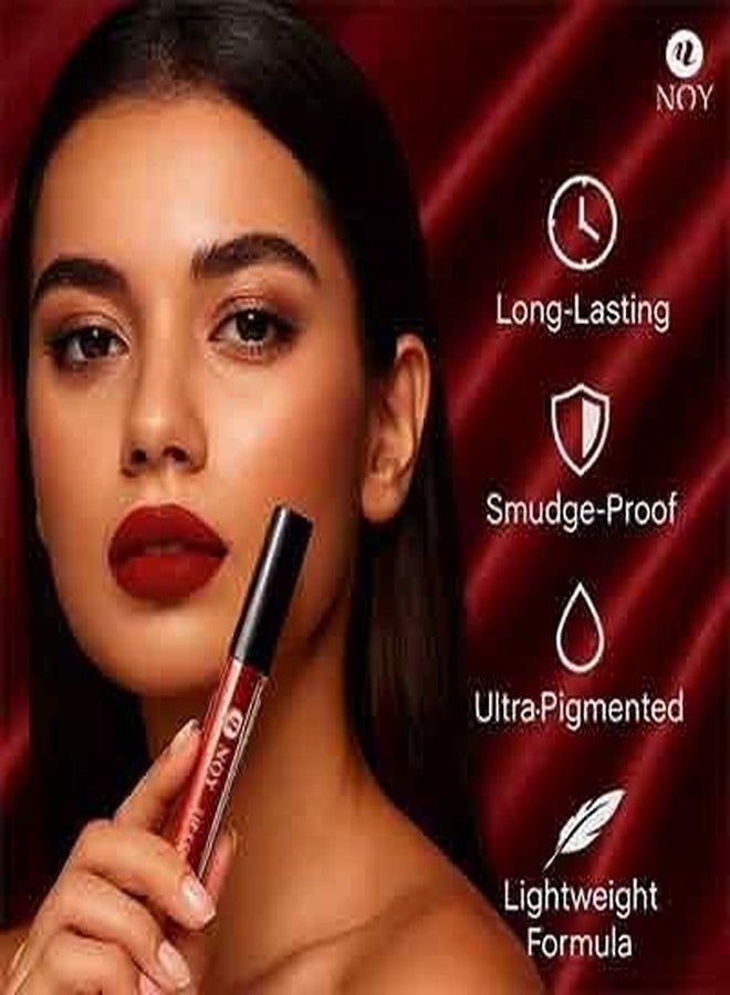 NOY Liquid Matte Lipstick Combo True Matte Lightweight Wear Liquid Lipstick Peach, BABY PINK Pack of 2 - Image 3