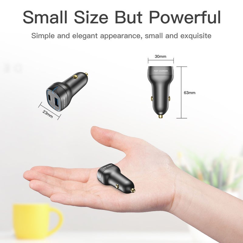 New Car Charger Pd Fast Charge Qc3.0 Flash Charge Multi-Function Cigarette Lighter 45W Car Charger Car Supplies - Image 5