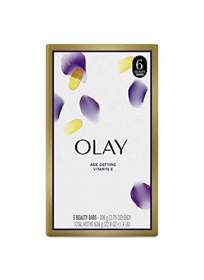 Olay - Age Defying Moisturize Outlast Beauty Bar Soap With Vitamin E 6 Bars 3.75 Oz X 2 Pack (Total : 12 Bars) - Image 1