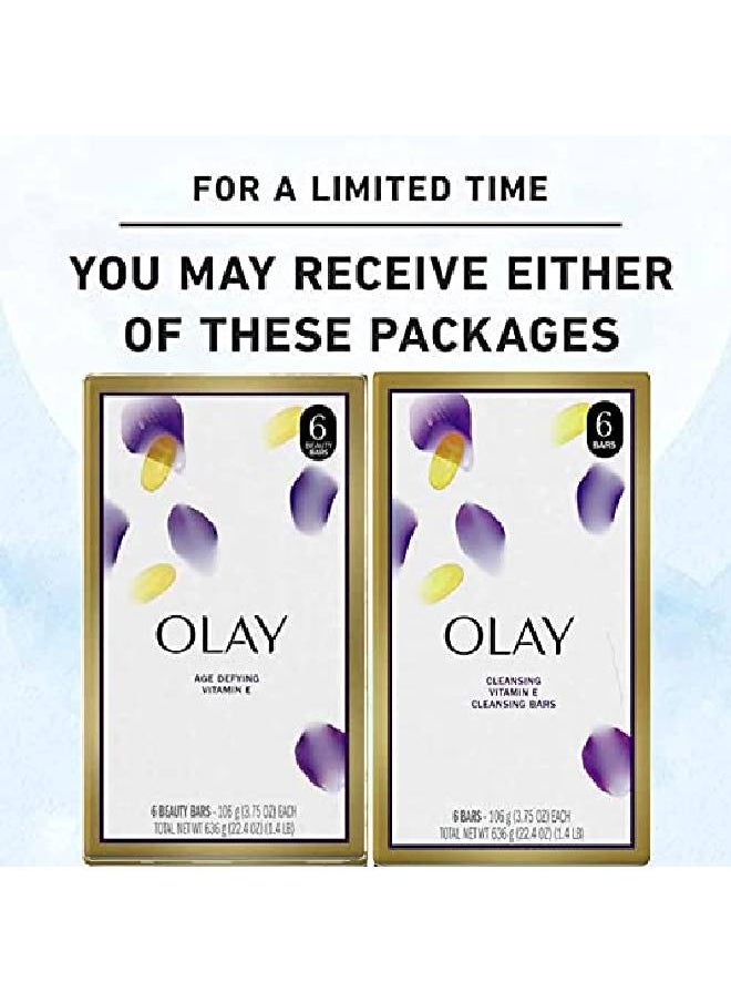 Olay - Age Defying Moisturize Outlast Beauty Bar Soap With Vitamin E 6 Bars 3.75 Oz X 2 Pack (Total : 12 Bars) - Image 1
