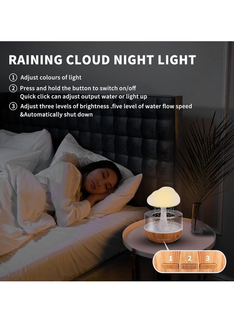 Prime by javaudan Rain Cloud Humidifier, Cute Water Drip Essential Oil Diffuser with 7 LED Light, Raining Cloud Night Light Aromatherapy Diffuser Rain Drop Humidifier for Anxiety and Stress Relief  - Image 4
