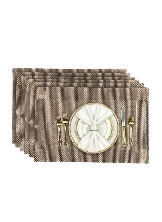 Rest Set Of 6 Heat Resistant Place Mats Washable PVC Table Mats  - Image 5
