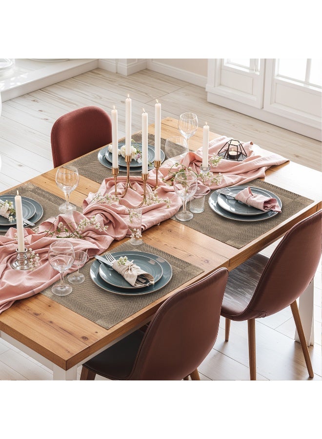 Rest Set Of 6 Heat Resistant Place Mats Washable PVC Table Mats  - Image 2