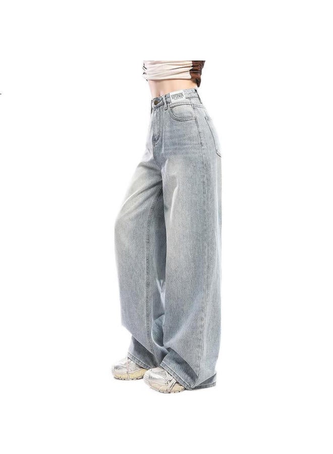 EPTISON Tiancheng Women'S Wide Leg Jeans Spring Water Washed Loose Fit Vintage Wide Leg Pants - Image 3