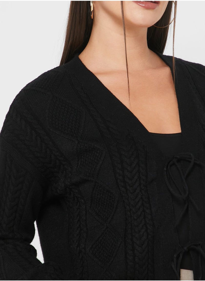 ONLY - Cable Knitted Cardigan - Image 1