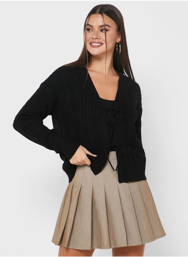 ONLY - Cable Knitted Cardigan - Image 1