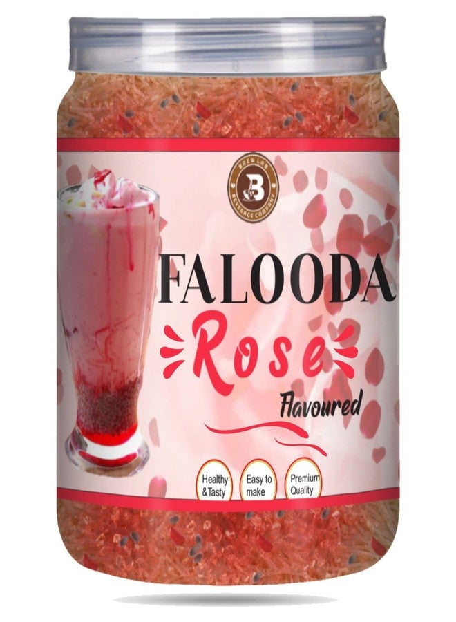 Brew Lab Rose Flavored Falooda | Instant Falooda Mix | Easy to Make Mix it with Milk 250 g - Image 1