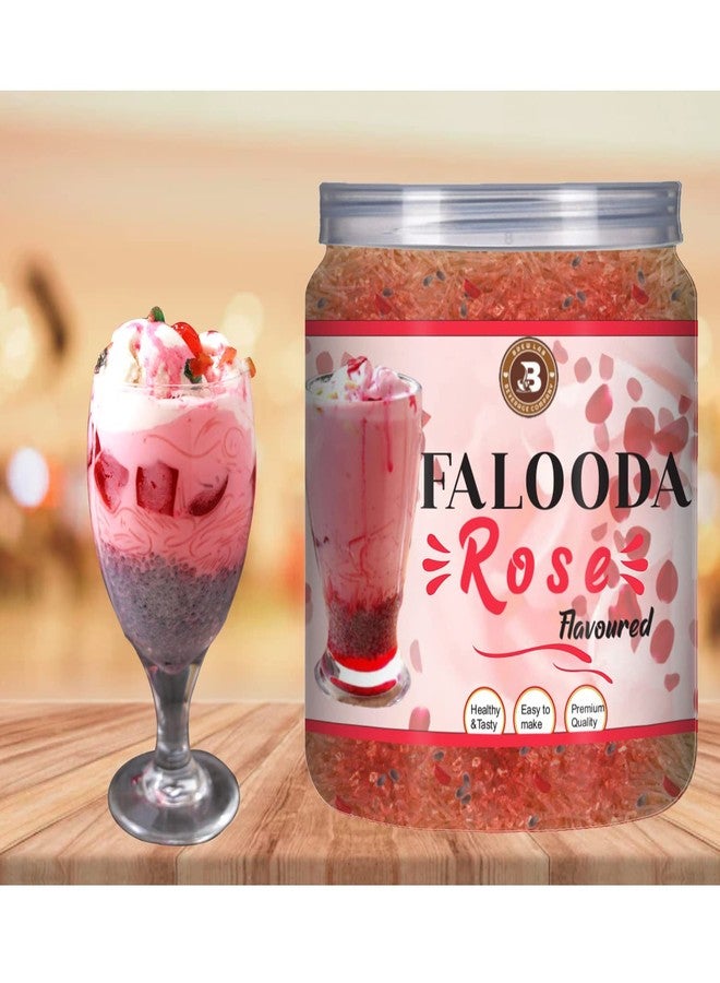 Brew Lab Rose Flavored Falooda | Instant Falooda Mix | Easy to Make Mix it with Milk 250 g - Image 2