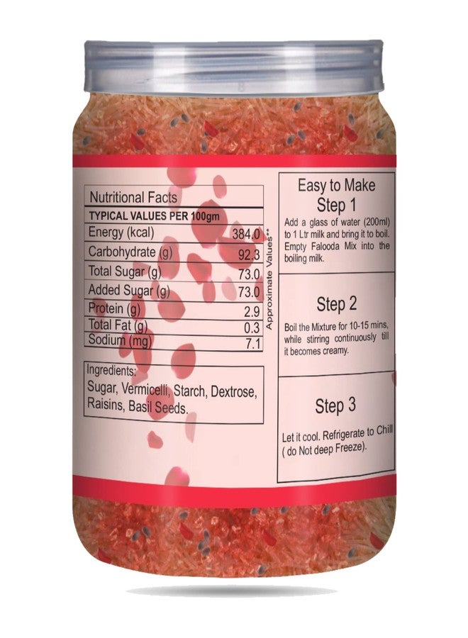 Brew Lab Rose Flavored Falooda | Instant Falooda Mix | Easy to Make Mix it with Milk 250 g - Image 4