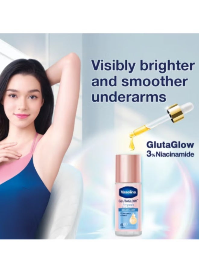Vaseline Glutaglow Bright And Dry Ampoule Serum Deodorant 45 ML Whitening Underarm Roll On Long Lasting Freshness Brightening Moisturizing Skin Care Deodorant - Image 3